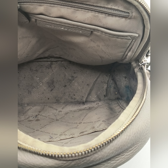 Michael Kors Erin Grey Convertible Mini Pebbled Leather Backpack - Picture 2 of 9